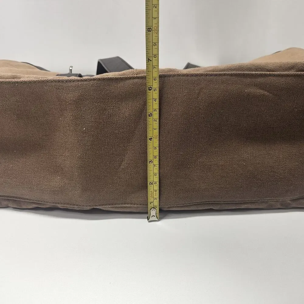 Buffalo David Bitton Tan Canvas Duffel with Black Trim